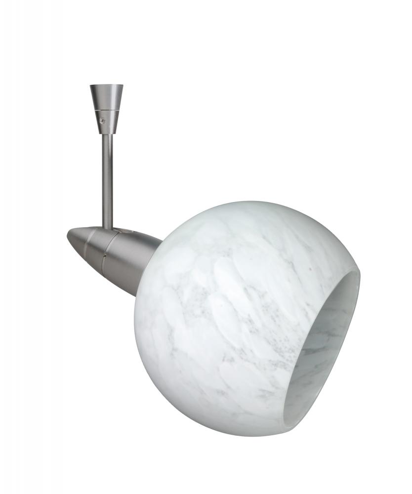 Besa Spotlight With 18&#34; Stem Palla 3 Satin Nickel Carrera 1x35W Halogen Mr11