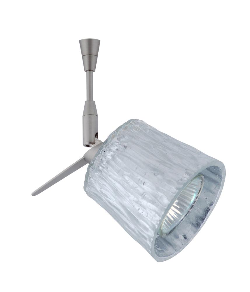 Besa Spotlight With 18&#34; Stem Nico 3 Satin Nickel Stone Silver Foil 1x50W Halogen Mr16