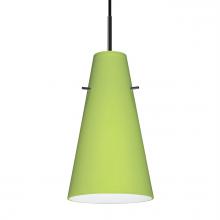 Besa Lighting 1JC-412435-BK - Besa Cierro Pendant Black Chartreuse 1x100W MAX E26 Base