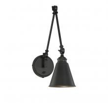 Savoy House 9-961CP-1-89 - Morland 1-Light Adjustable Wall Sconce in Matte Black