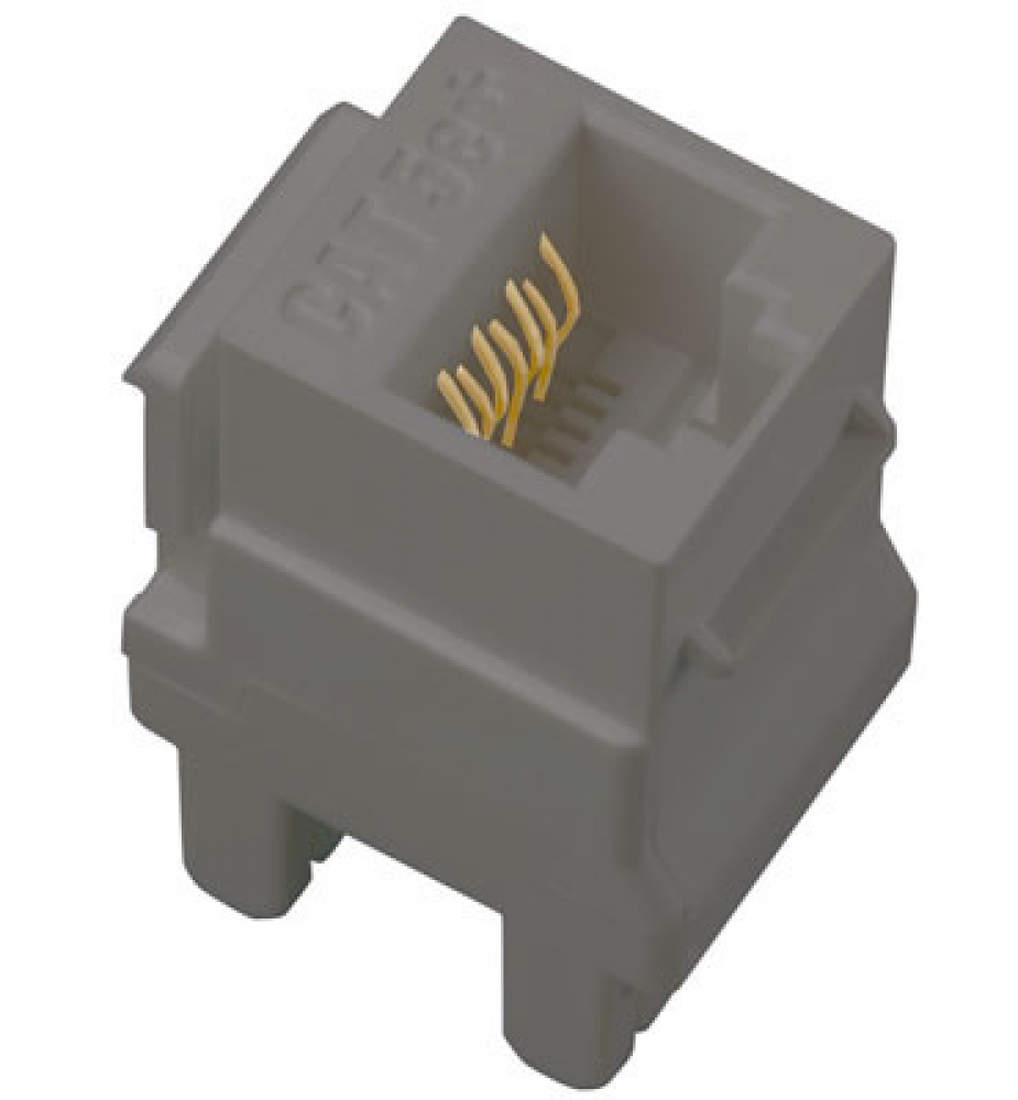 adorne Cat 5e RJ45 Data/Phone Insert, Magnesium