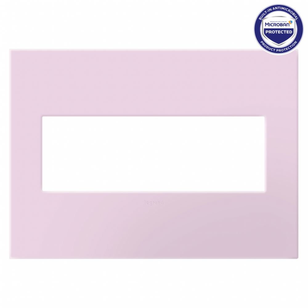 adorne Rosa Three-Gang Screwless Wall Plate with Microban