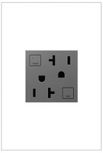 Legrand AGFTR2202M4 - adorne Tamper-Resistant 20A Duplex Self-Test GFCI Receptacles, Magnesium