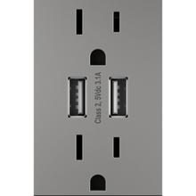 Legrand ARTRUSB153M4 - adorne Dual-USB Outlet , Magnesium