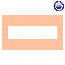 Legrand AWP4GPY - adorne Peachy Four-Gang Screwless Wall Plate with Microban