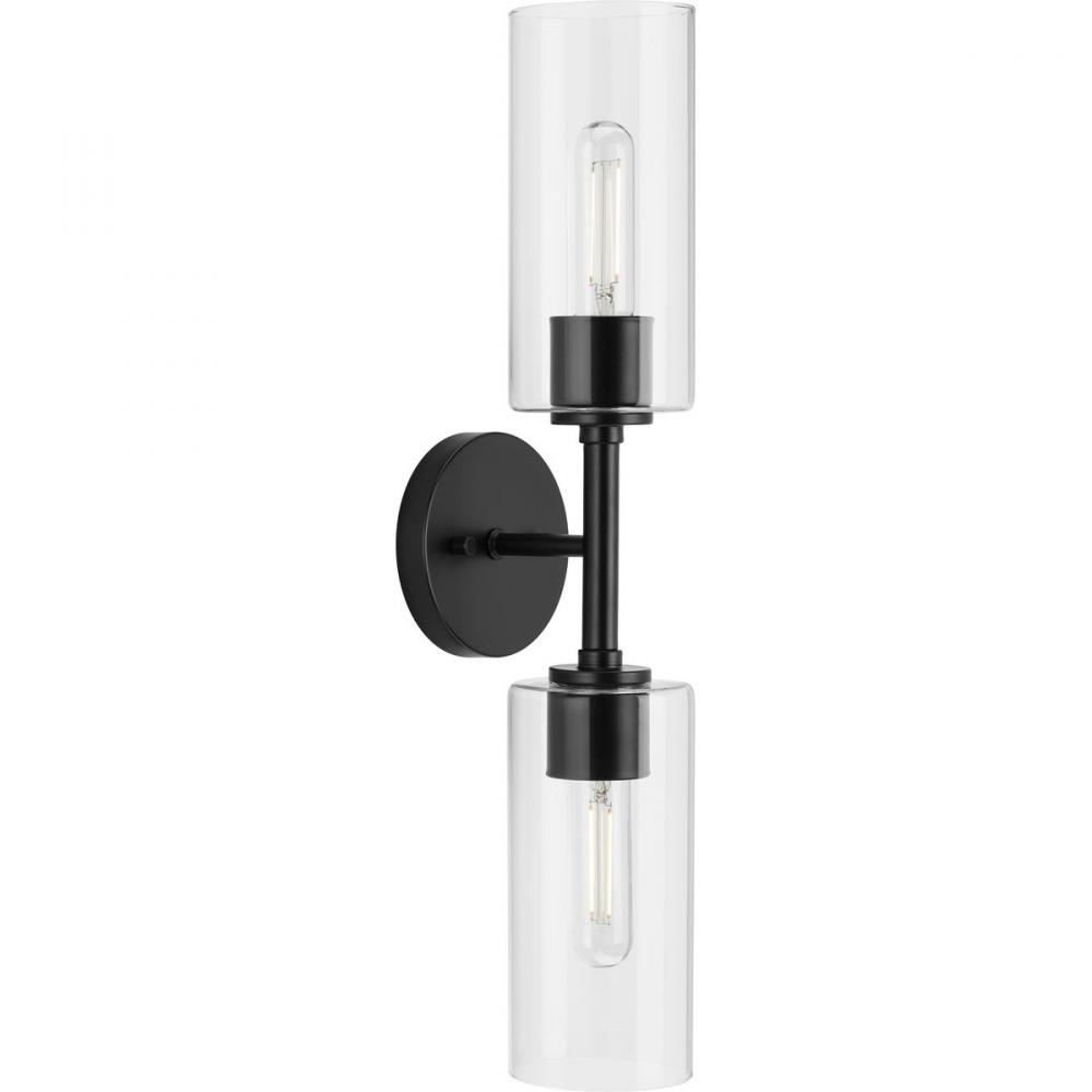 Cofield Collection Two-Light Matte Black Transitional Wall Bracket