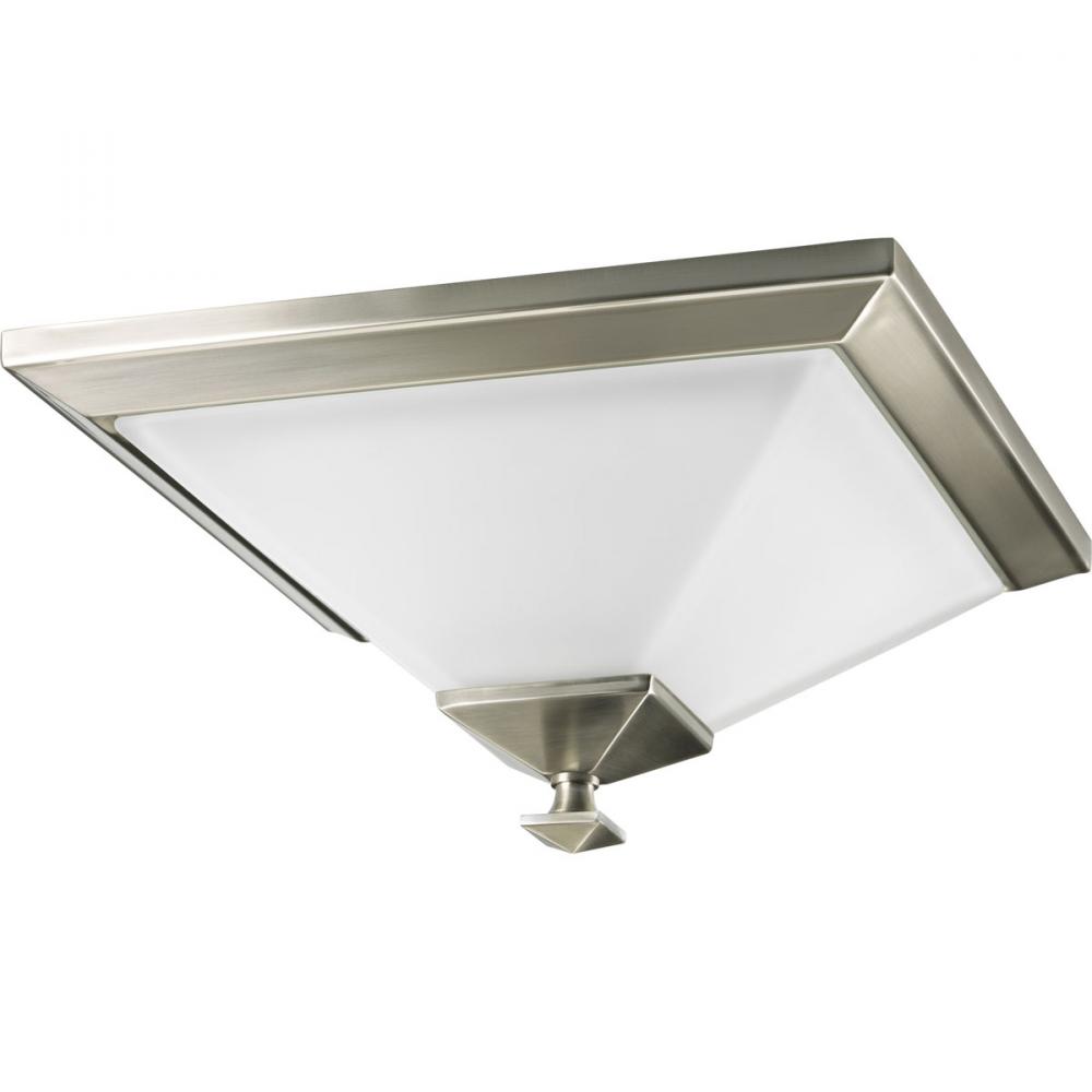 Clifton Heights Collection Brushed Nickel One-Light 12-1/2&#34; Flush Mount