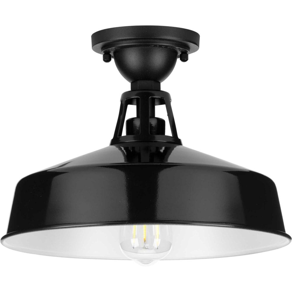 Cedar Springs Collection Black One-Light Semi-Flush Mount