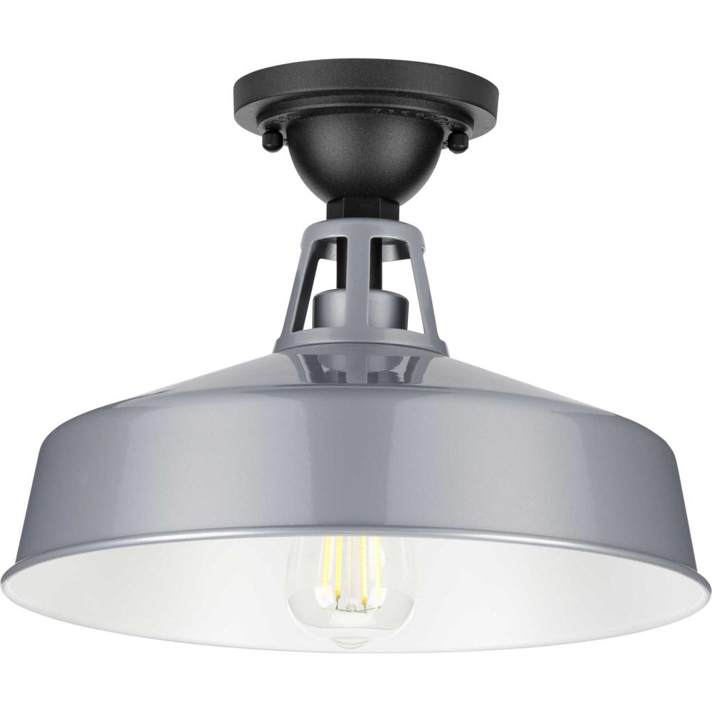 Cedar Springs Collection Metallic Gray One-Light Semi-Flush Mount