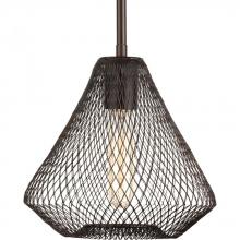 Progress P5338-20 - Mesh Collection One-Light Antique Bronze Farmhouse Pendant Light