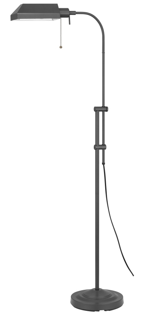 62&#34; Height Metal Floor Lamp in Grey Finish