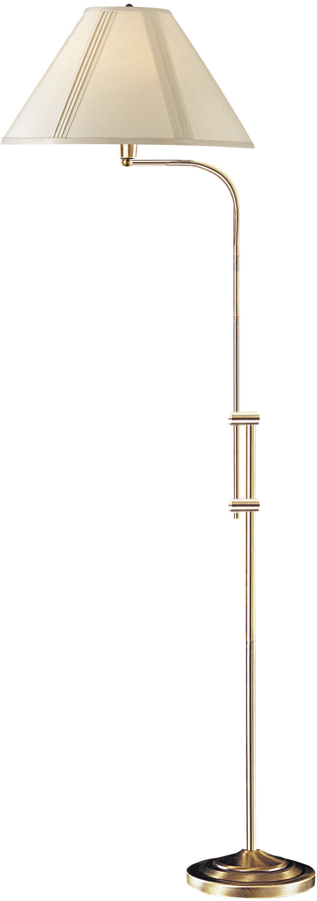 67.5&#34; Height Metal Floor Lamp in Antique Brass
