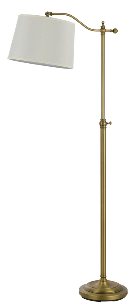 62.5&#34; Height Metal Floro Lamp in Antique Brass