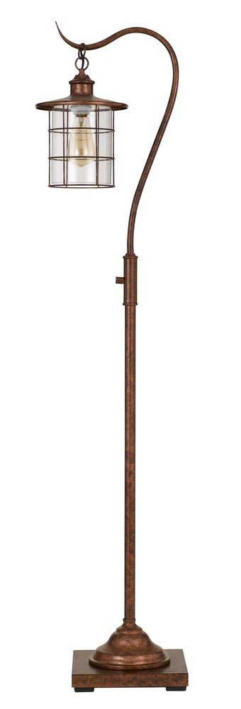 59.5&#34; Height Metal Floor Lamp in Rust Finish