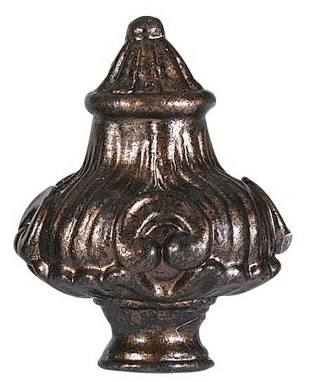 2.75&#34; Metal Cast Finial in Rust Finish