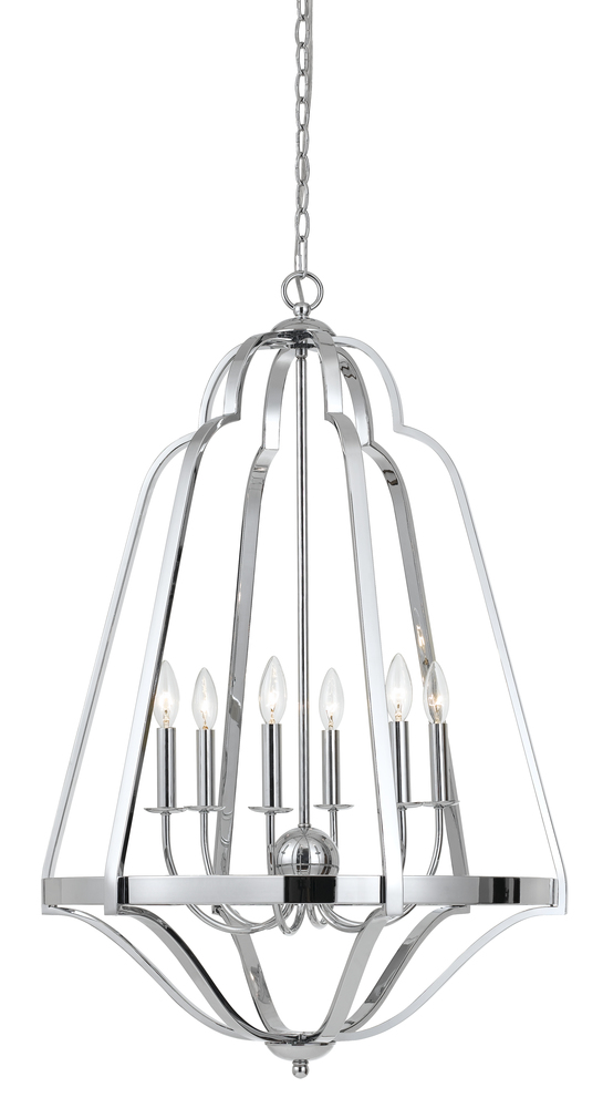 Melrose 6 Light 26&#34; Wide Single Tier Candle Style Chandelier