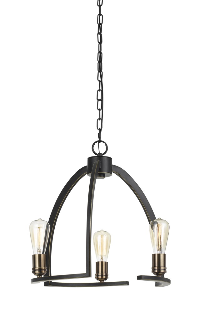 18.5&#34; Height Metal Chandelier in Dark Bronze Finish