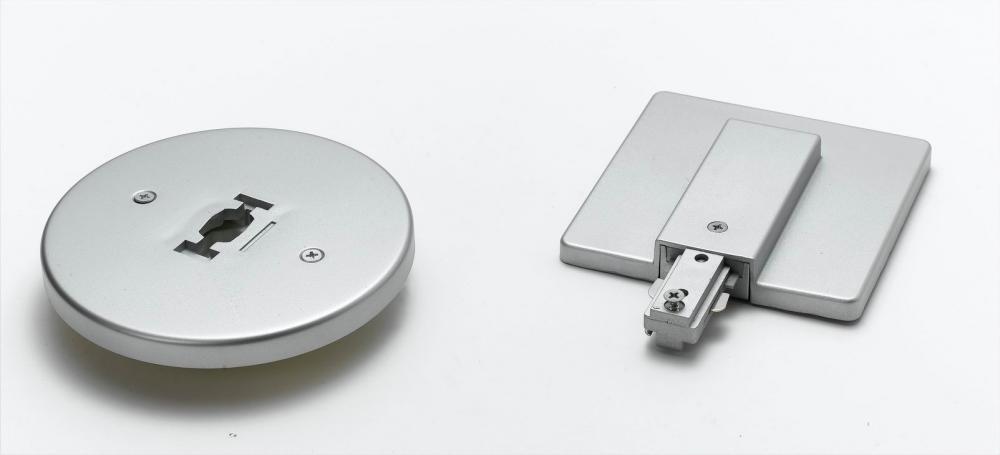 0.75&#34; Height Live End with Outlet Box Cover in Brushed Steel