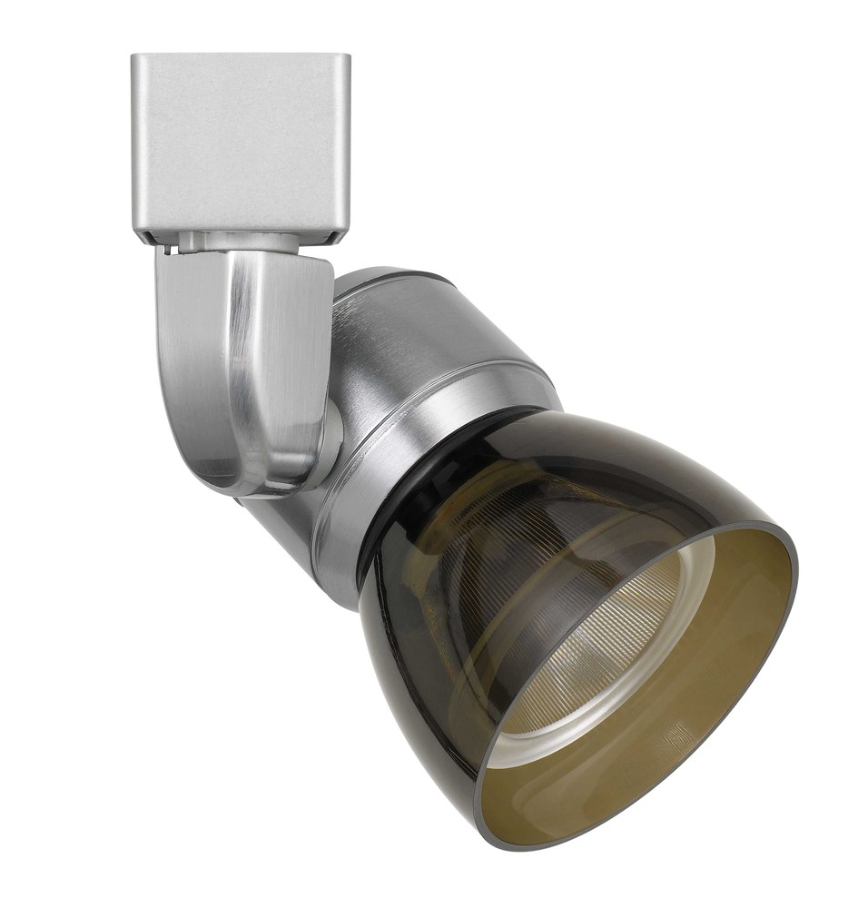 6.25&#34; Height Metal and Plc Track Head in Brushed Steel Finish