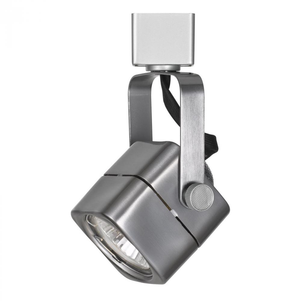 4.63&#34; Height Metal Track Head in Brushed Steel Finish