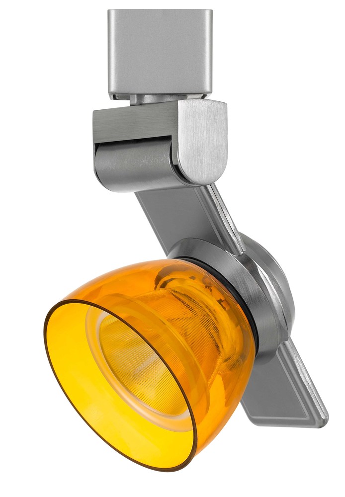 6&#34; Height Metal and Plc Track Head in Brushed Steel Finish