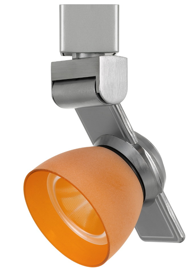 6&#34; Height Metal and Plc Track Head in Brushed Steel Finish