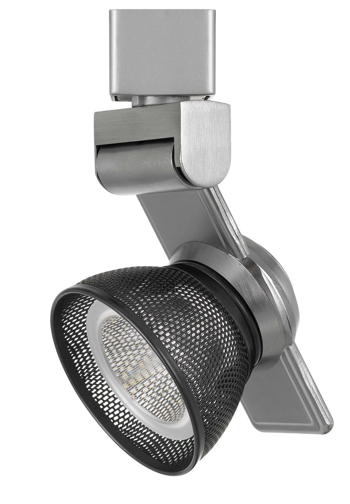 6&#34; Height Metal Track Head in Brushed Steel Finish