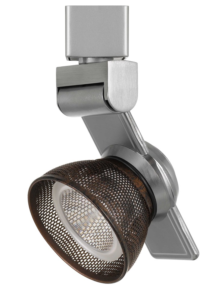 6&#34; Height Metal Track Head in Brushed Steel Finish
