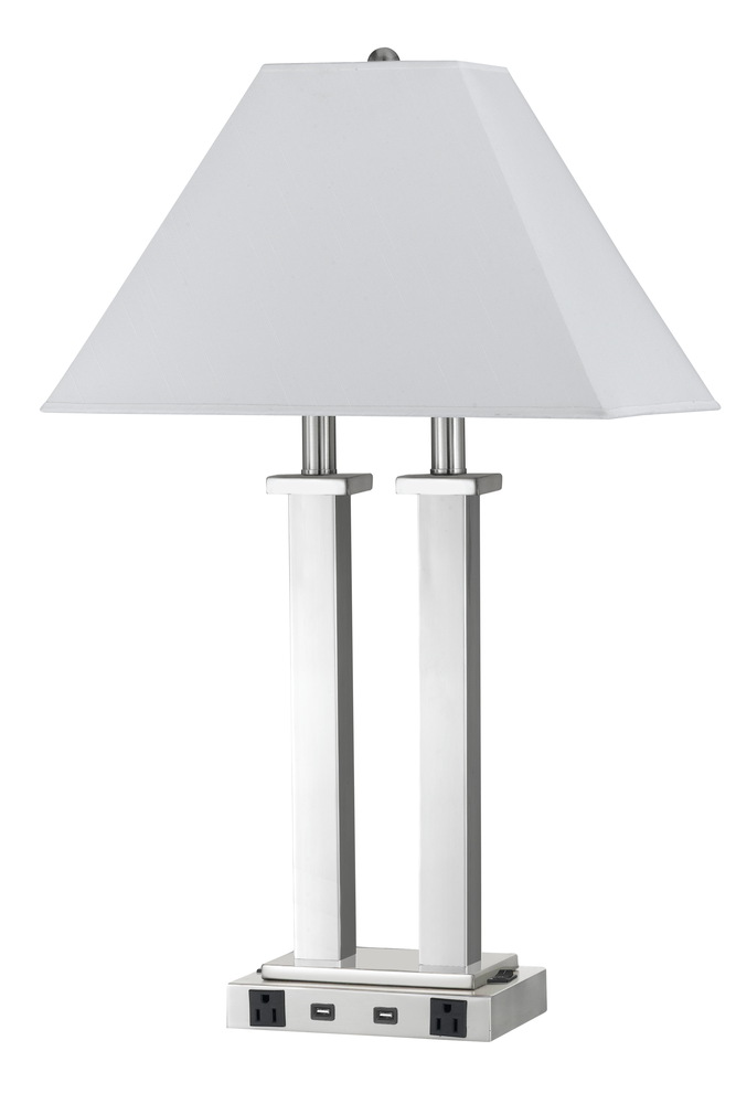 26&#34; Height Metal Desk Lamp in Brushed Steel Finish