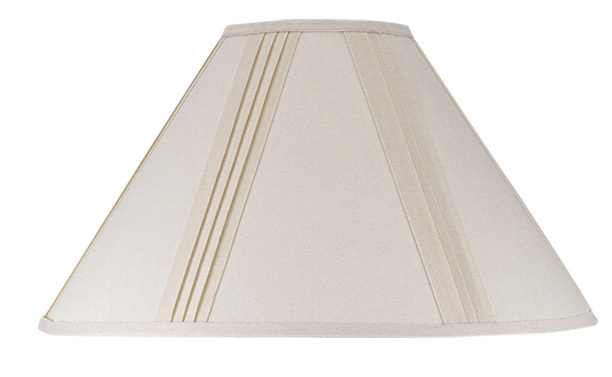 12&#34; Tall Off White Side Pleated Linen Shade