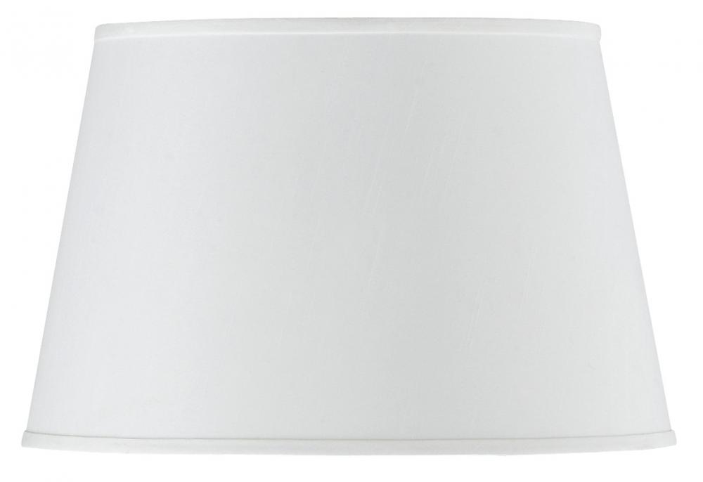 11&#34; Tall White Round Hardback Fabric Shade