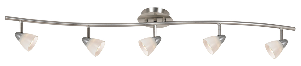 7.25-19.25&#34; Inch Adjustable Metal Serpentine Five Light Ceiling Fixture