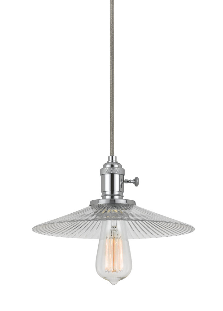 4.5&#34; Tall Glass Pendant with Oil Rubbed Bronze Cord