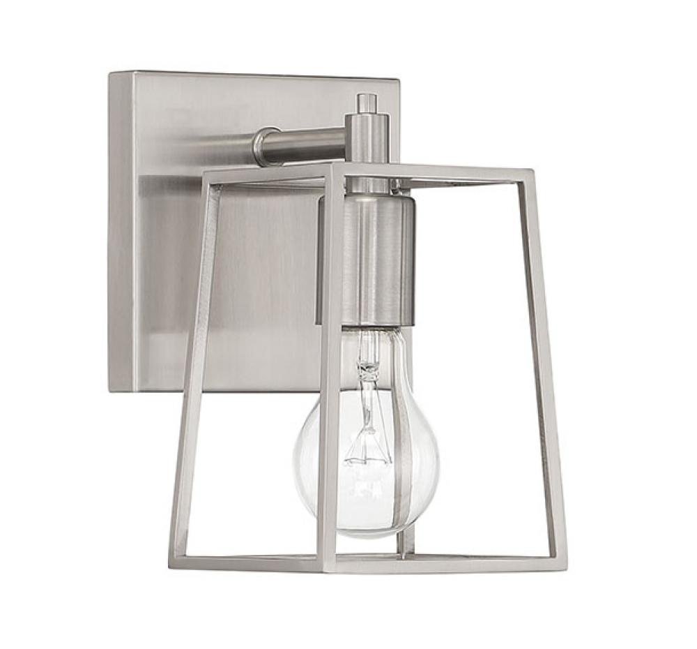 Dunn 1 Light Wall Sconce in Brushed Polished Nickel