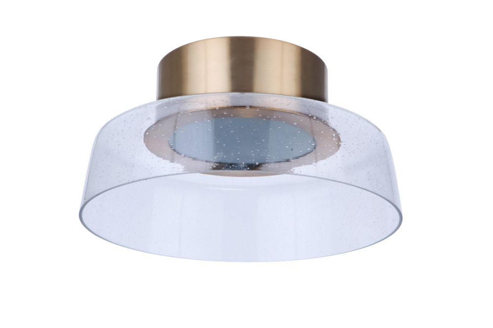 Centric 13.75&#34; LED Flushmount in Satin Brass