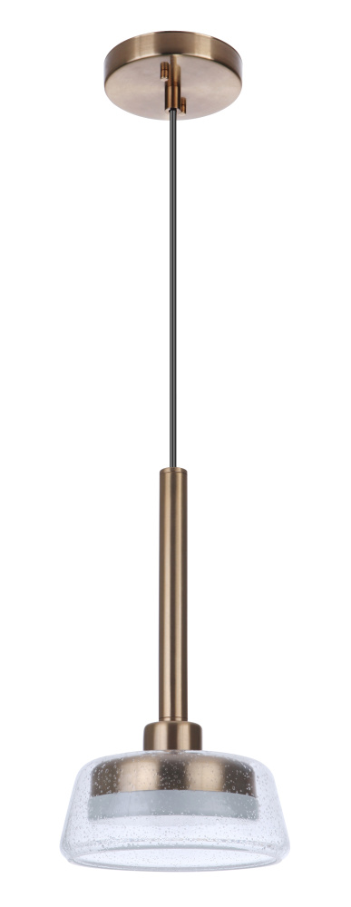 Centric 7.5&#34; LED Pendant in Satin Brass