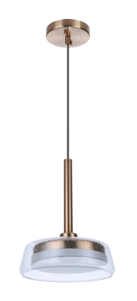Centric 10&#34; LED Pendant in Satin Brass