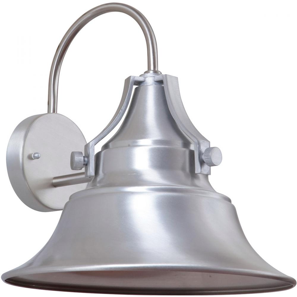 Union 1 Light Medium Outdoor Wall Mount in Satin Aluminum