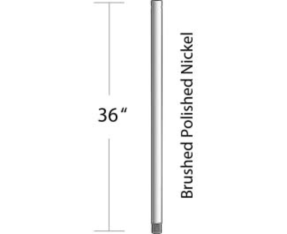 36&#34; Downrod in Brushed Polished Nickel