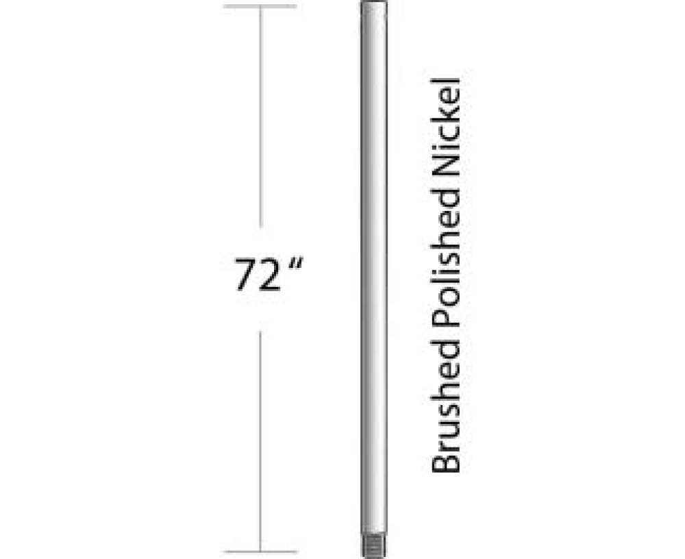 72&#34; Downrod in Brushed Polished Nickel