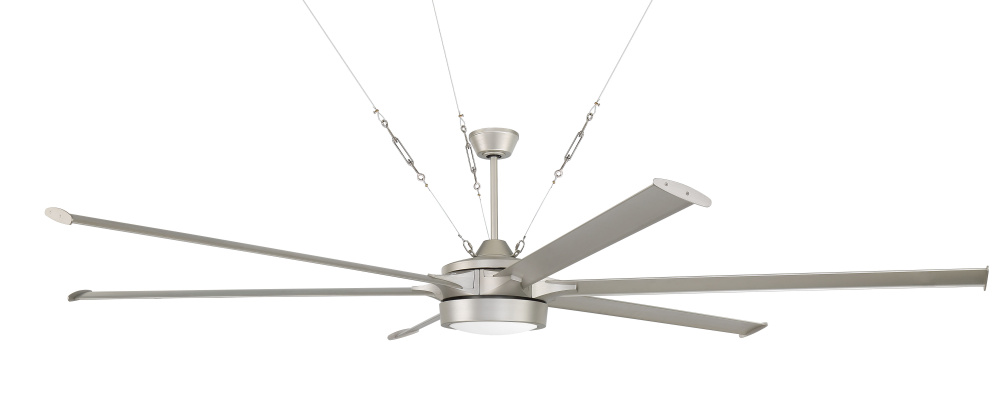102&#34; Ceiling Fan w/Blades & LED Light Kit, Damp Rated