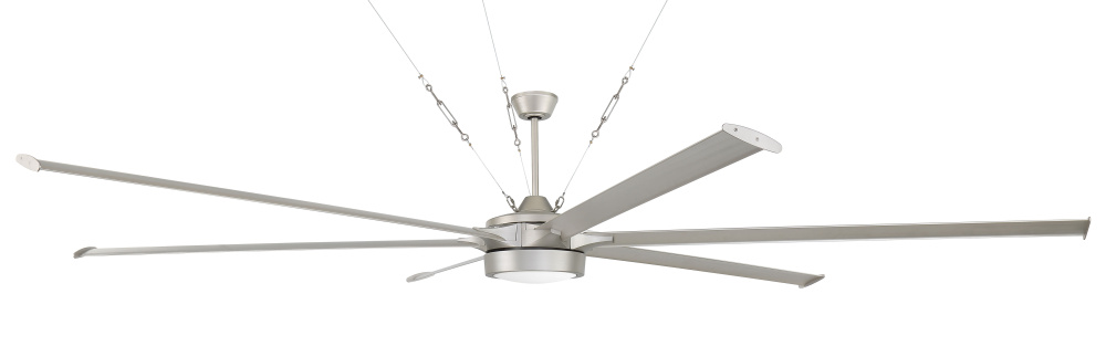 120&#34; Ceiling Fan w/Blades & LED Light Kit, Damp Rated