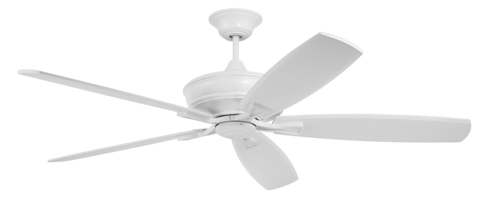 60&#34; Santori Indoor/Outdoor (Damp) in Matte White w/ White Blades