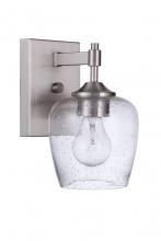 Craftmade 12406BNK1 - Stellen 1 Light Wall Sconce in Brushed Polished Nickel