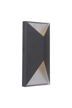 Craftmade Z3402-TBBA-LED - Peak 2 Light Small LED Outdoor Pocket Sconce in Textured Black/Brushed Aluminum