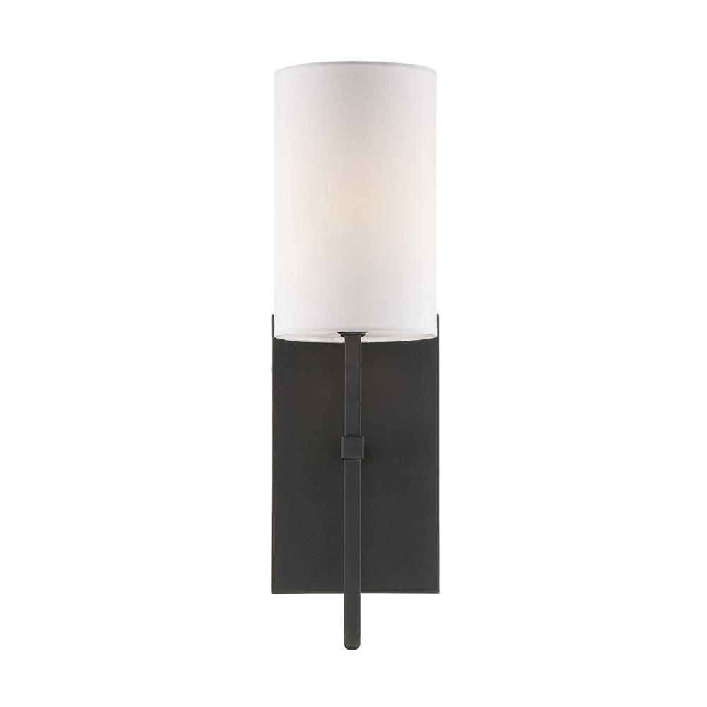 Veronica 1 Light Black Forged Sconce
