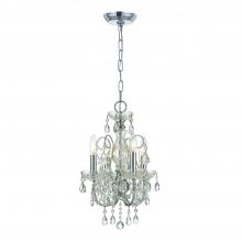 Crystorama 3224-CH-CL-MWP - Imperial 4 Light Hand Cut Crystal Polished Chrome Mini Chandelier