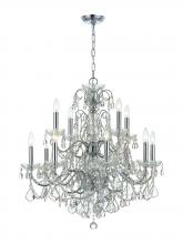 Crystorama 3228-CH-CL-I - Imperial 12 Light Clear Italian Crystal Polished Chrome Chandelier