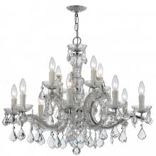 Crystorama 4379-CH-CL-I - Maria Theresa 12 Light Clear Italian Crystal Polished Chrome Chandelier