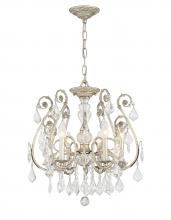 Crystorama 5115-OS-CL-MWP - Regis 6 Light Hand Cut Crystal Olde Silver Mini Chandelier
